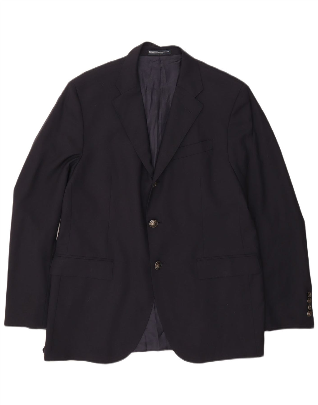 Polo Ralph Lauren Herren 2-Knopf-Blazerjacke IT 54 XL Marineblaue Wolle