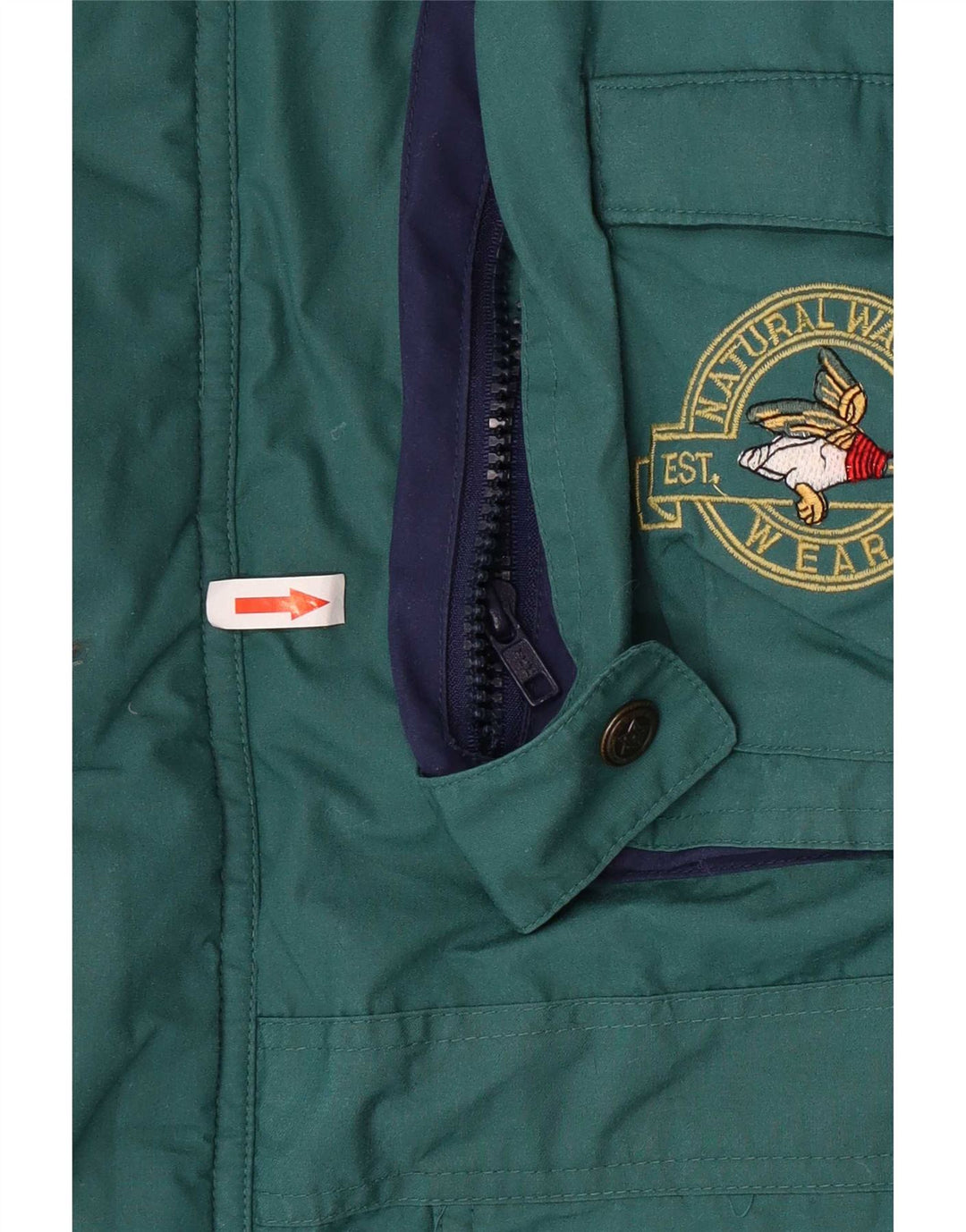 Vintage Herren Kapuzenparka Jacke UK 40 Großes grünes Polyester