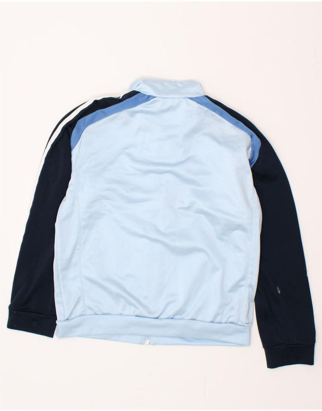 ADIDAS Boys Tracksuit Top Jacket 11-12 Years Blue Colourblock Polyester Vintage Adidas and Second-Hand Adidas from Messina Hembry 
