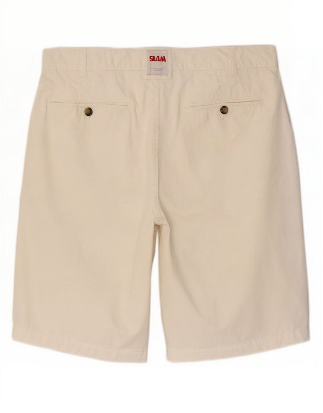 Slam Herren Chinoshorts IT 48 Medium W32 Weiße Baumwolle
