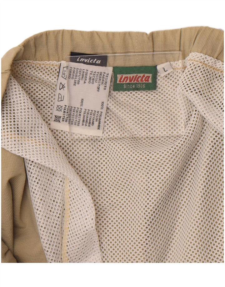 Invicta Herren-Badeshorts mit Grafik, groß, beige, Colourblock-Polyamid