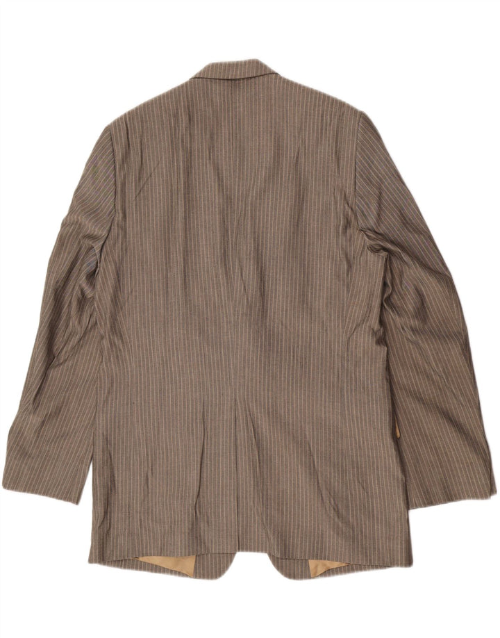 Kartel Herren-Blazer mit 2 Knöpfen, UK 44, 2XL, graue Nadelstreifen-Baumwolle
