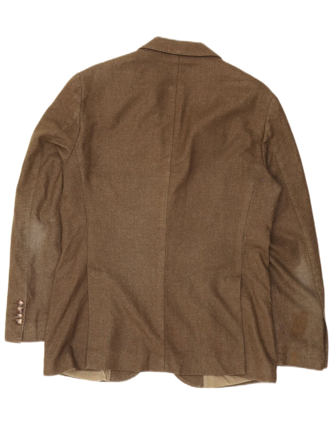 Massimo Dutti Herren-Blazer mit 2 Knöpfen, EU 50, große braune Wolle