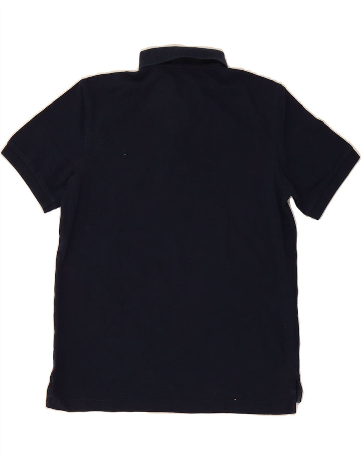IZOD Mens Polo Shirt Small Navy Blue Striped Cotton Vintage Izod and Second-Hand Izod from Messina Hembry 