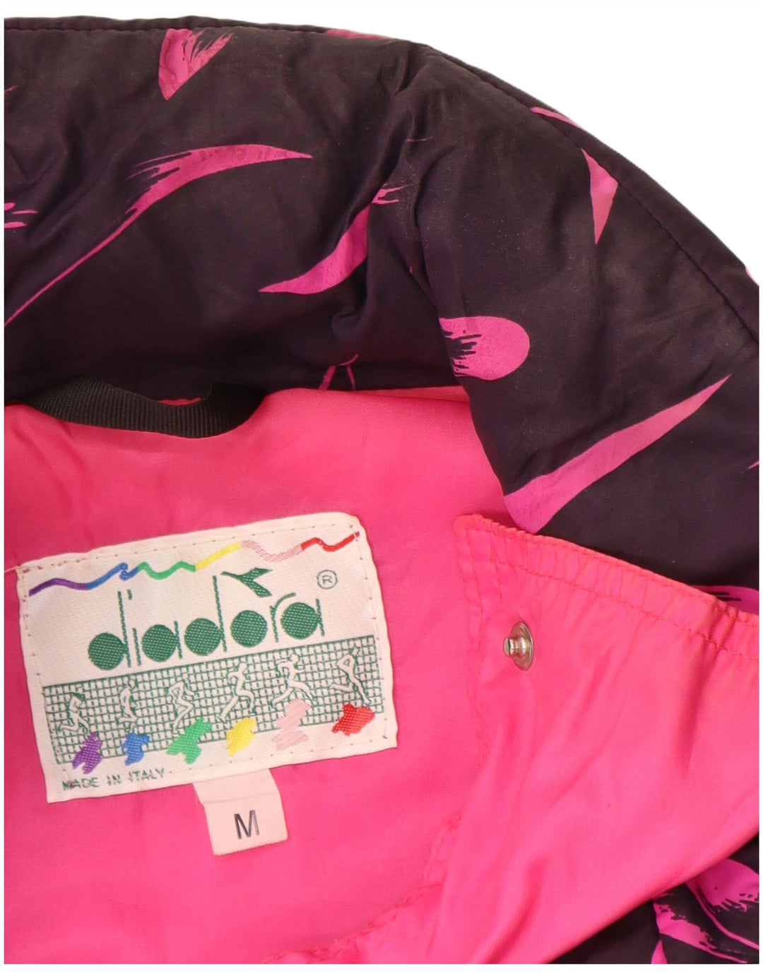 Diadora Damen Übergroßer Windjacke-Mantel UK 14 Mittellila geblümt