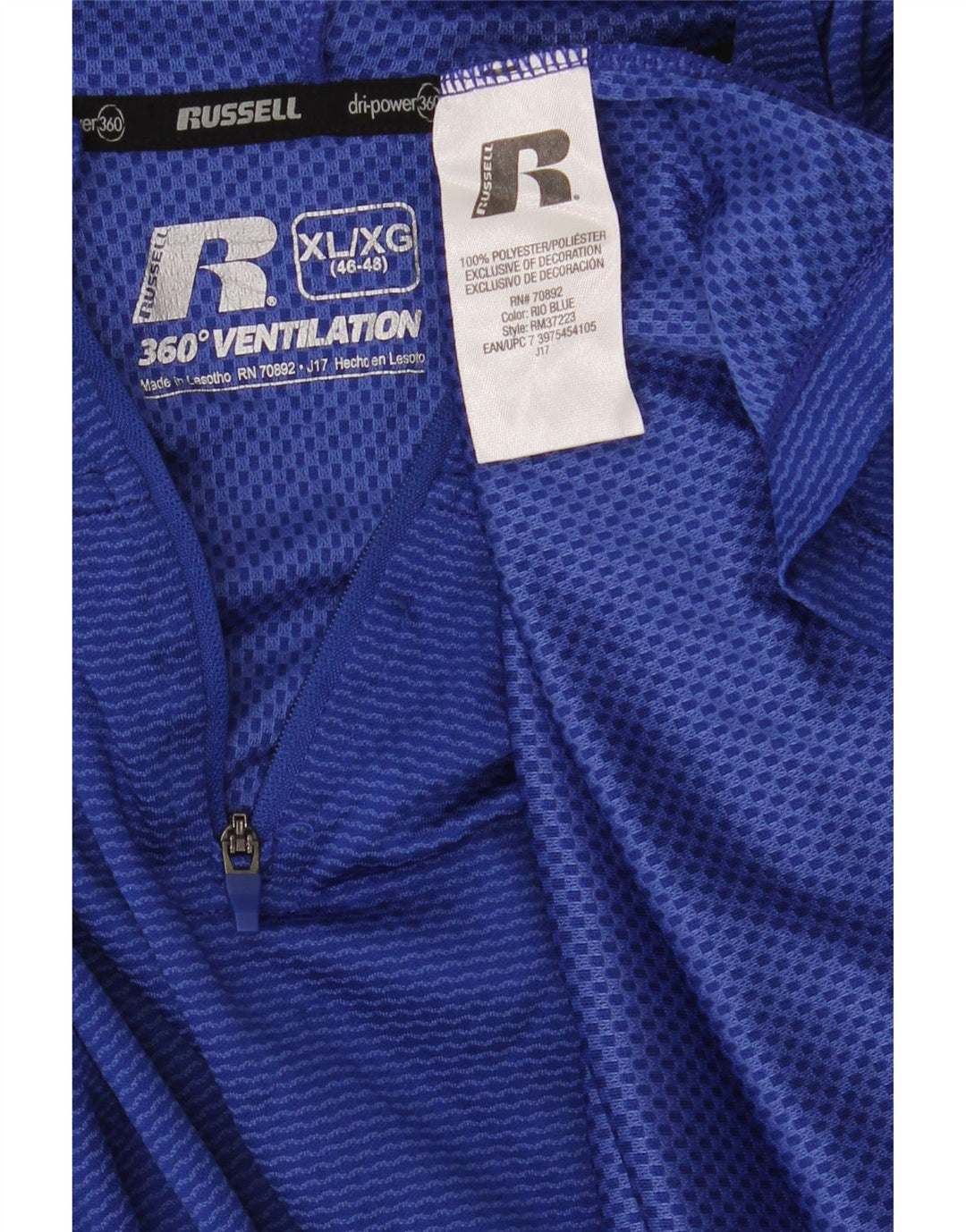 Russell Athletic Herren-Trainingsanzug mit Kapuze, Pullover, XL, Blau, Polyester
