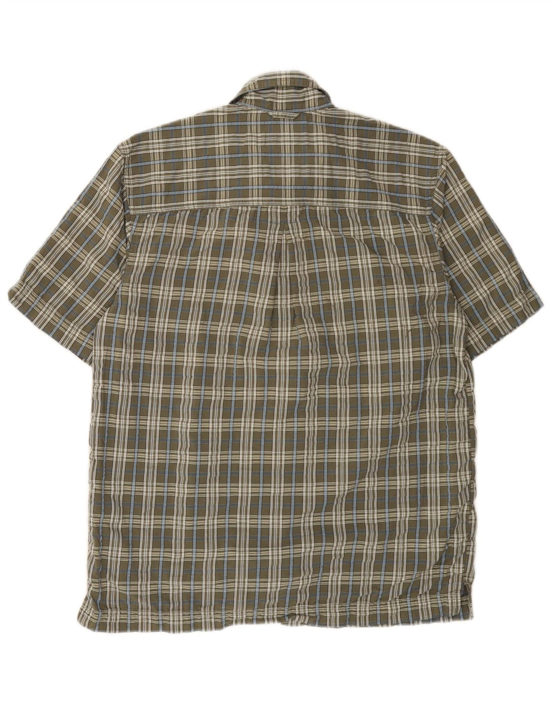EDDIE BAUER Herren-Kurzarmhemd, klein, grau kariert, Baumwolle
