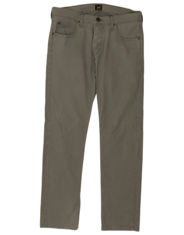 Lee Herren Powell Slim Freizeithose W33 L29 Grüne Baumwolle