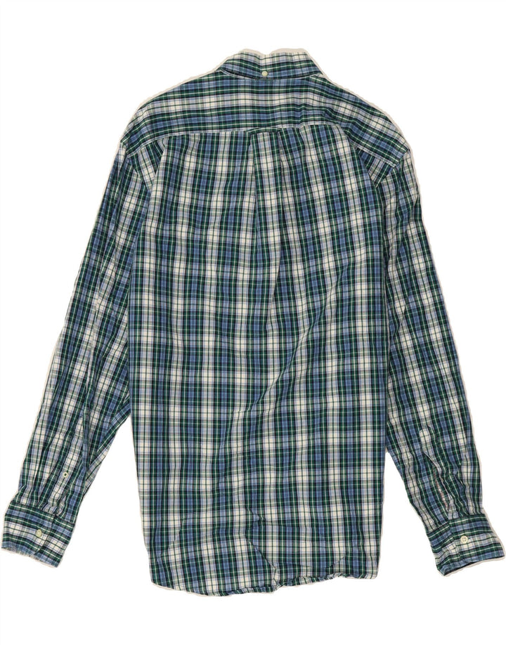 IZOD Mens Shirt Medium Blue Check Vintage Izod and Second-Hand Izod from Messina Hembry 