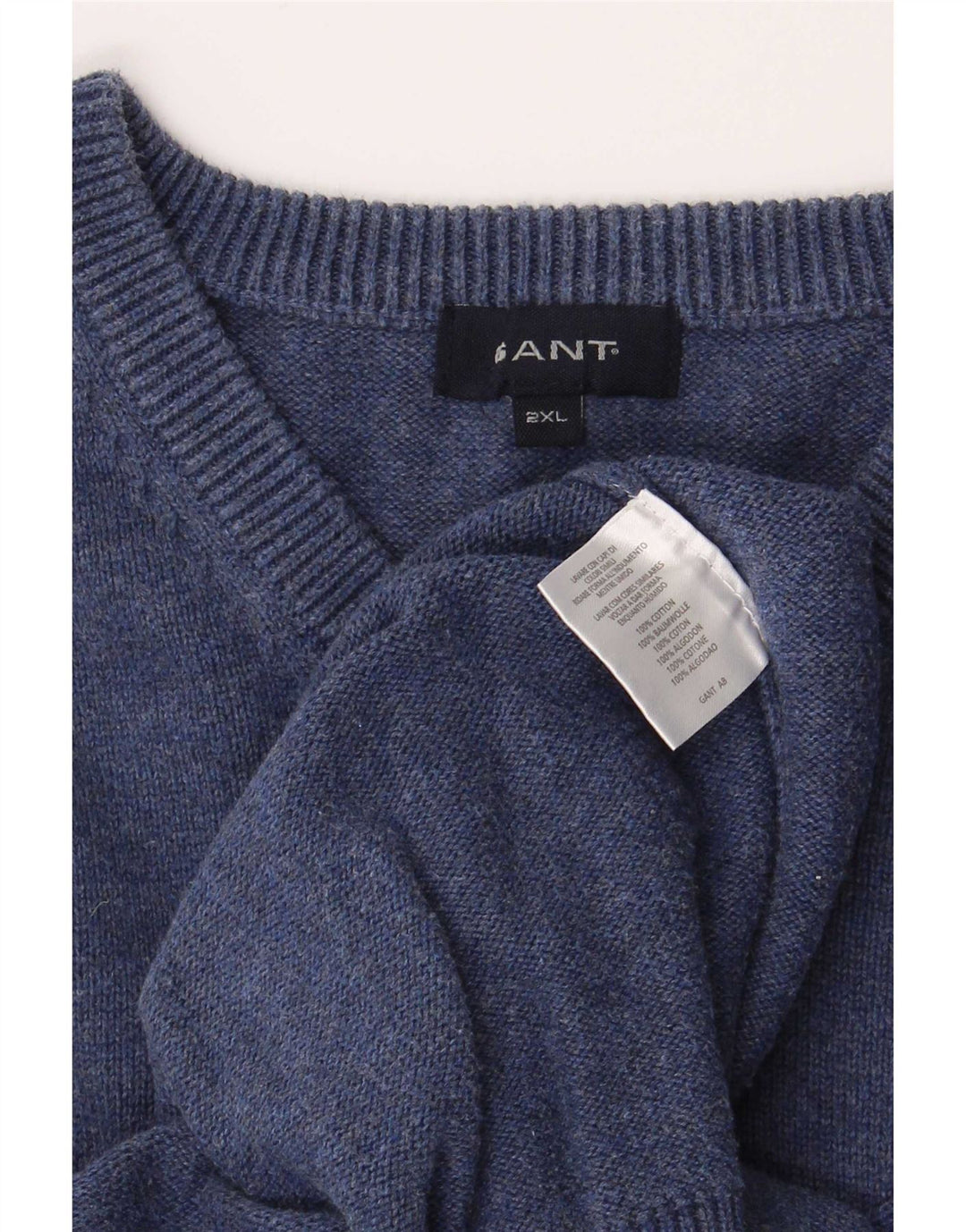 Gant Herren Tank Top 2XL Marineblau Baumwolle