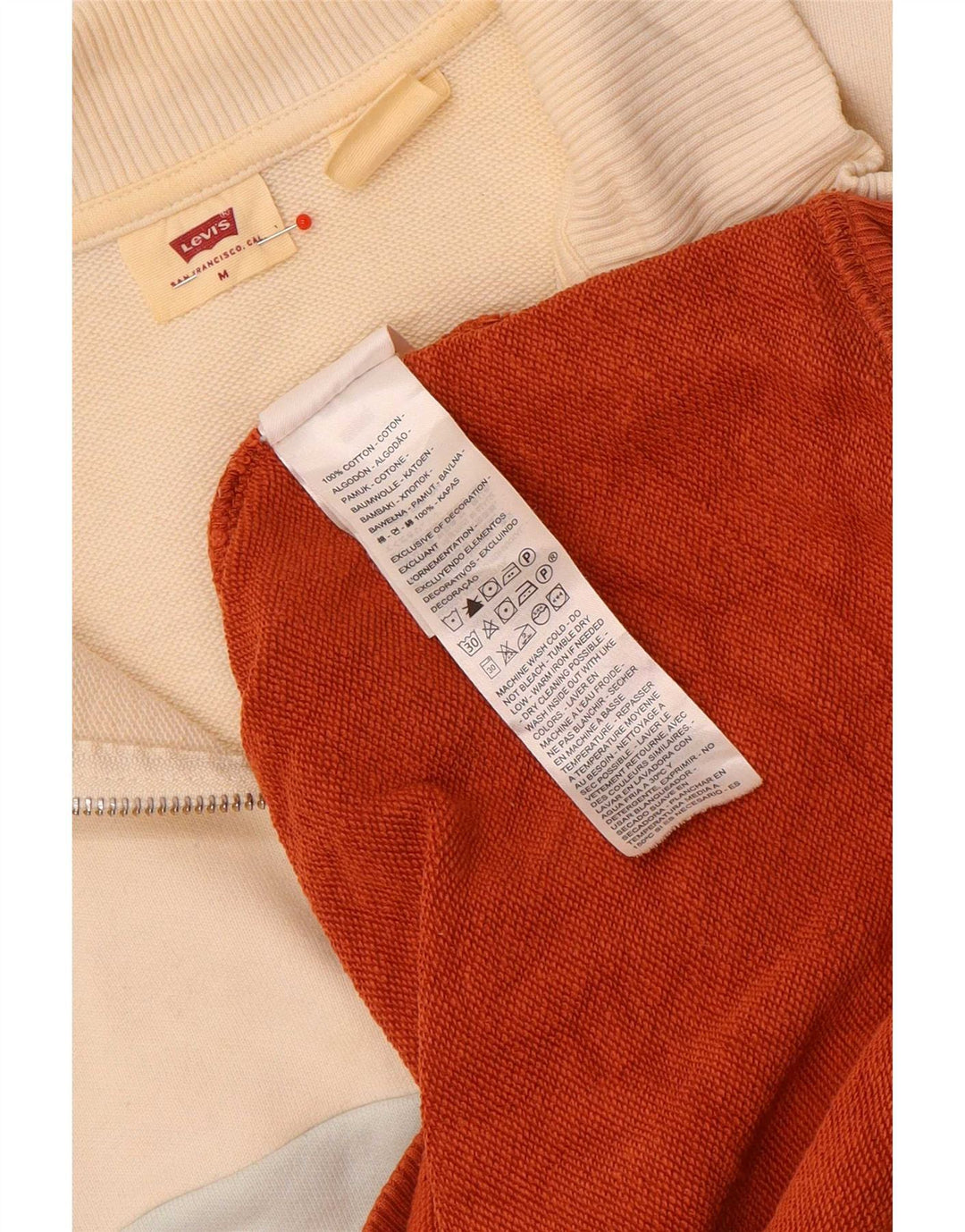 Levi's Damen-Sweatshirt-Pullover, Größe M, mehrfarbig, Farbblock, UK 14