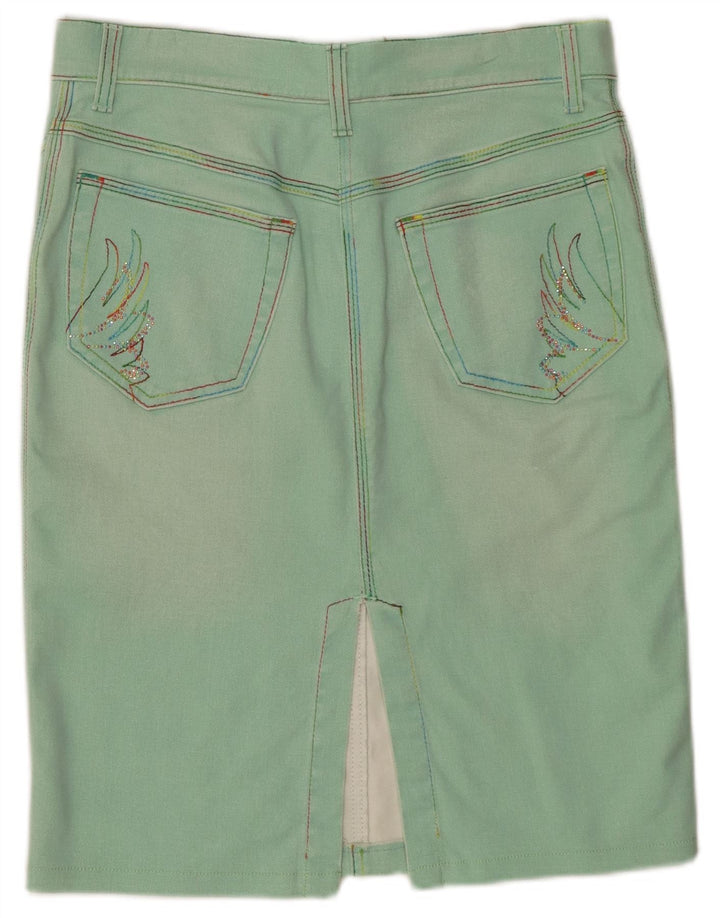 CAPPOPERA Womens Denim Skirt W30 Medium  Green
