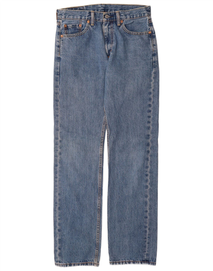 Levi's Herren 505 Straight Jeans W30 L34 Blaue Baumwolle