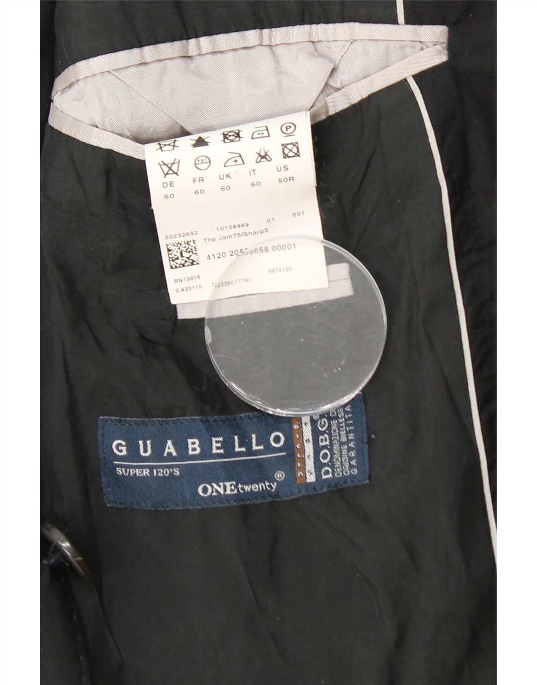 HUGO BOSS Herren Guabello 2-Knopf-Blazerjacke UK 40 Große schwarze Viskose