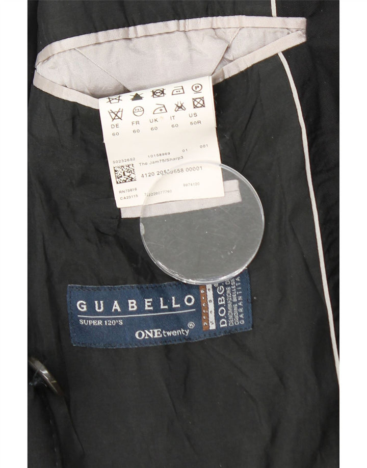 HUGO BOSS Herren Guabello 2-Knopf-Blazerjacke UK 40 Große schwarze Viskose