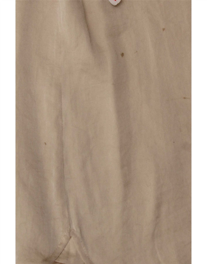 Jigsaw Womens Shirt UK 12 Medium Beige Polyester