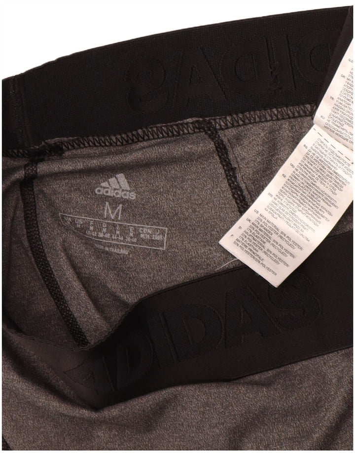Adidas Damen Grafik-Leggings UK 12/14 Mittelgrau Colourblock Polyester