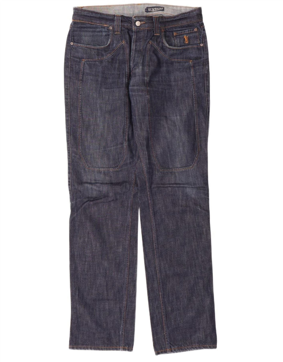 JECKERSON Herren Straight Jeans W38 L36 Blaue Baumwolle