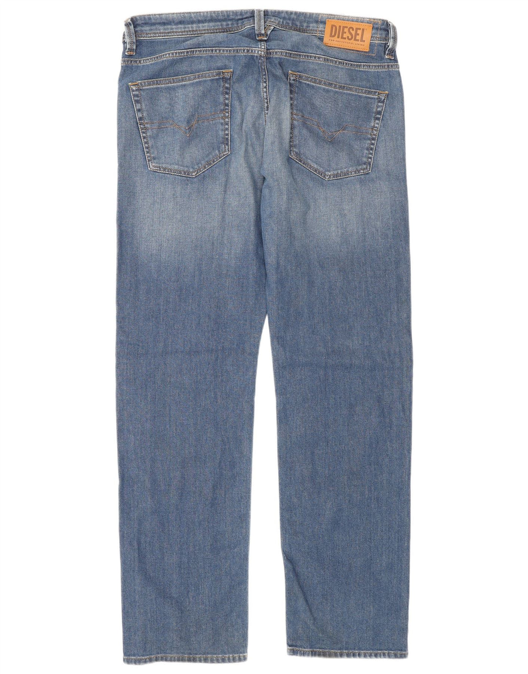 Diesel Herren Larkee Straight Jeans W36 L32 Blaue Baumwolle