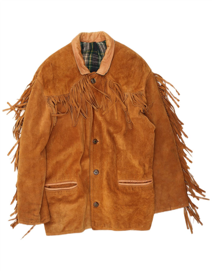 Vintage Herren Wildlederjacke UK 40 Large Braun