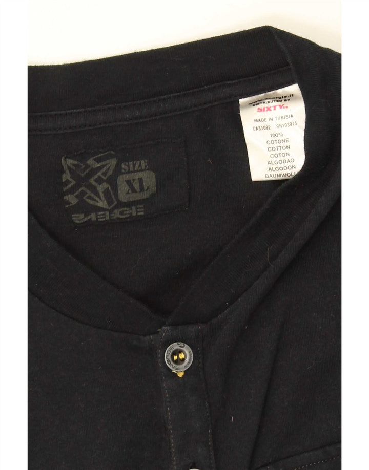 Energie Herren Top Langarm XL Schwarz Baumwolle