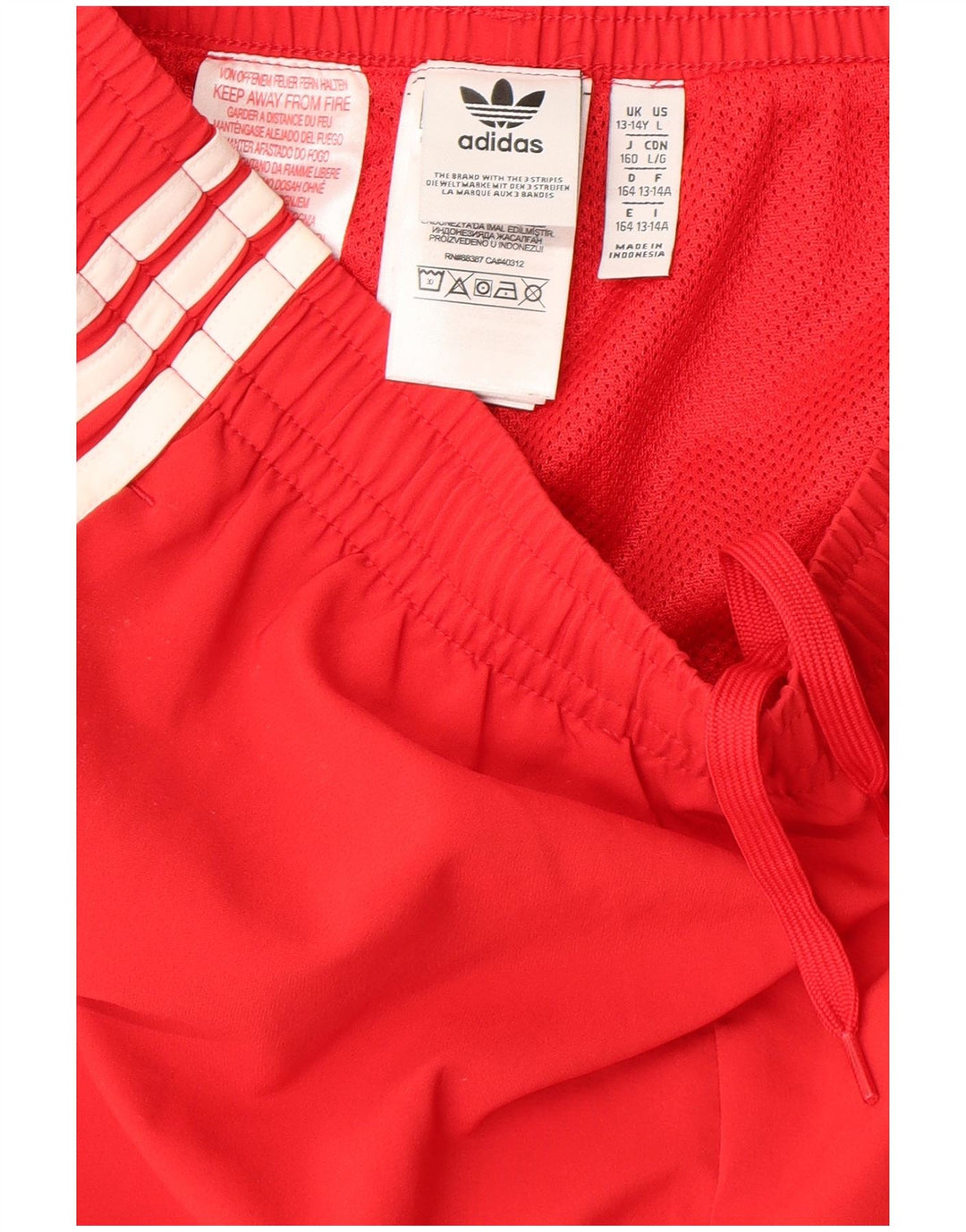 Adidas Jungen Sportshorts 13–14 Jahre, rotes Polyester