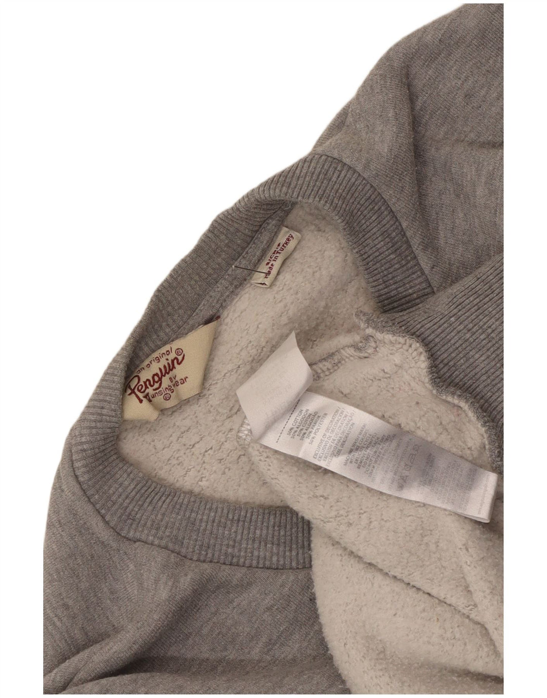 Penguin Herren-Sweatshirt mit Grafik, Größe S, Grau, Baumwolle