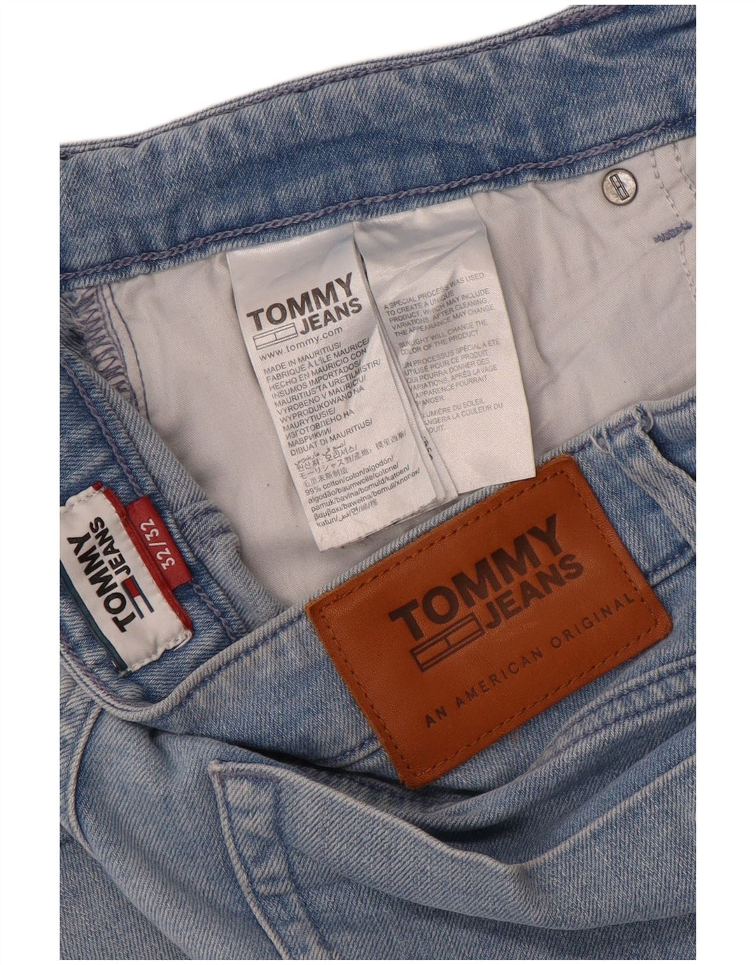 TOMMY HILFIGER Damen Slim Jeans W32 L32 Blaue Baumwolle