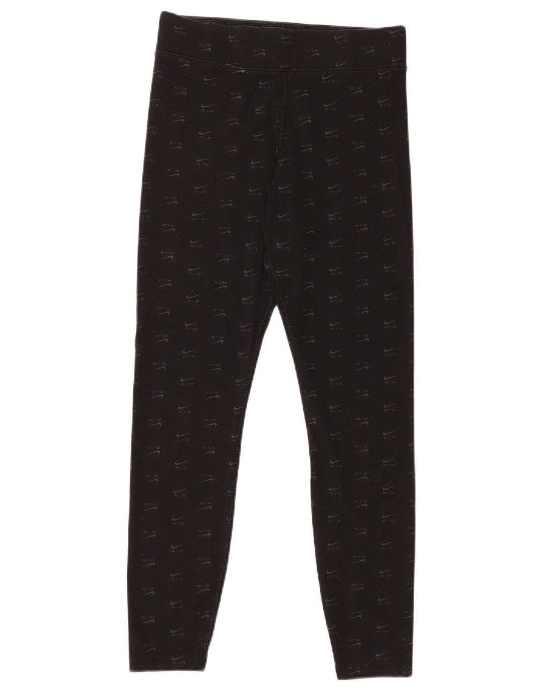 Nike Womens Graphic Leggings UK 12 Mittelschwarze Baumwolle