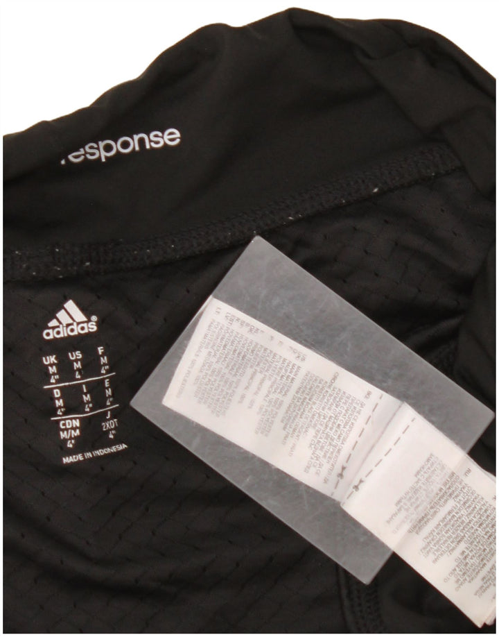 ADIDAS Damen Sportshorts UK 14 Medium Schwarz Polyester