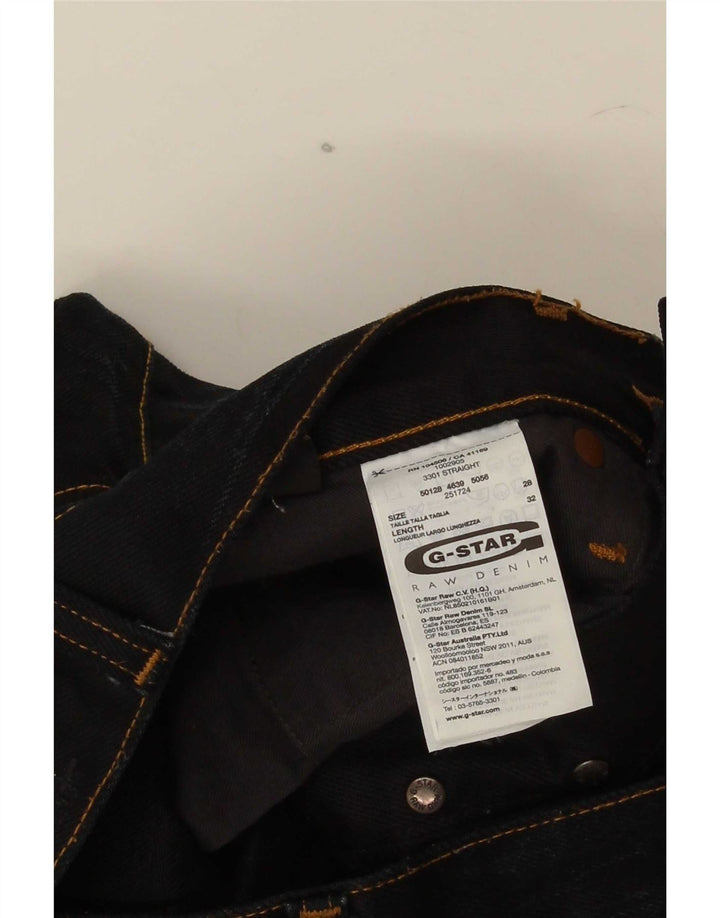 G-Star Herren 3301 Straight Jeans W28 L32 Schwarz