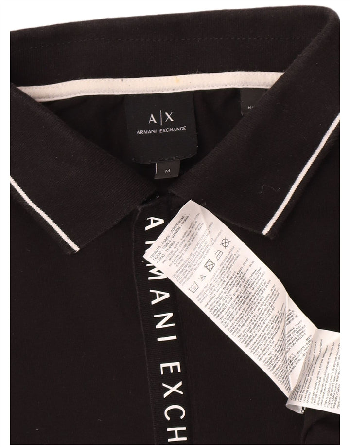 Armani Exchange Herren Poloshirt Mittelschwarze Baumwolle