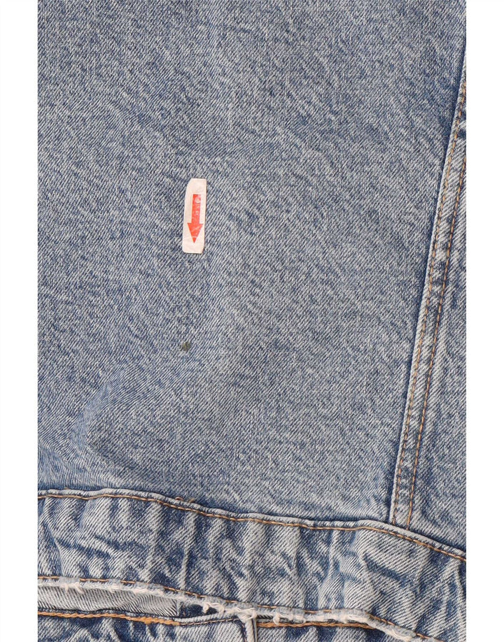 Zara Damen Jeansjacke UK 14 Große blaue Baumwolle