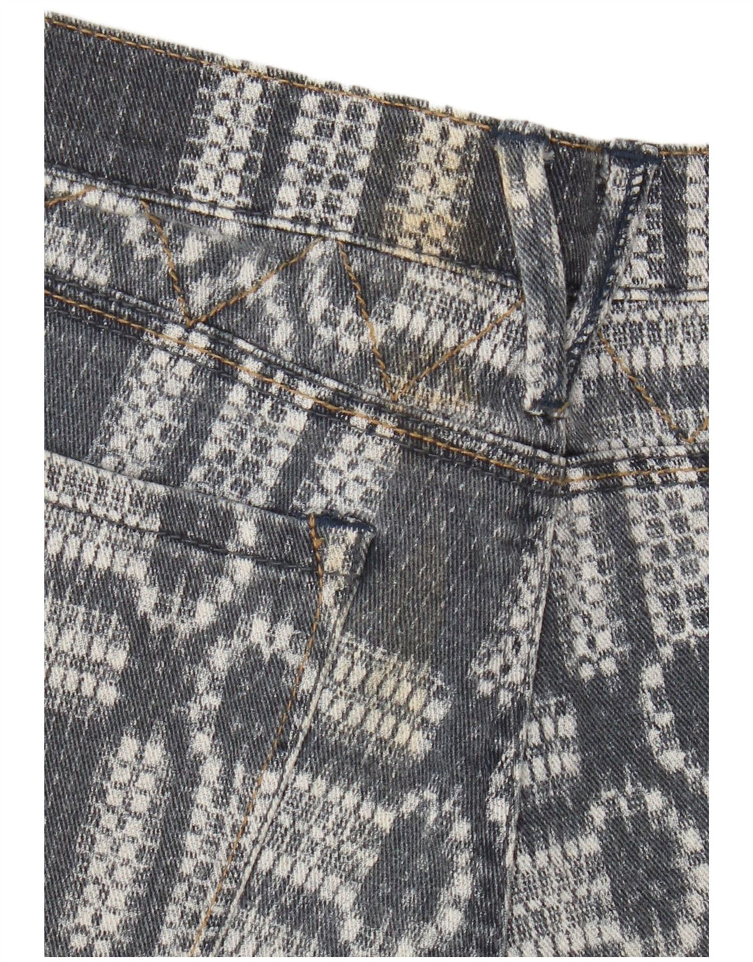 Roxy Damen Jeansshorts US 7 Medium W30 Blau Geometrisch
