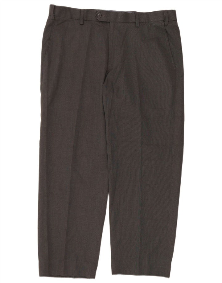 Marks & Spencer Herren-Anzughose in normaler Passform, W36 L26, grau, Polyester