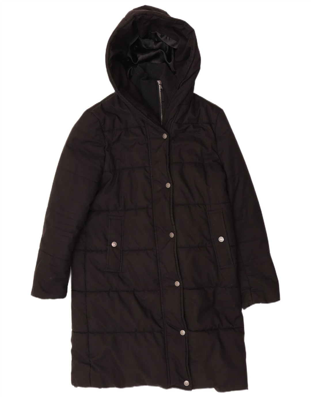 Crew Clothing Damen Kapuzenmantel mit regulärer Passform, gepolstert, UK 14, Mittelschwarz