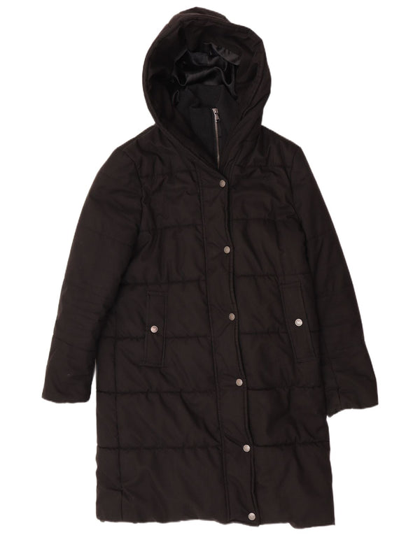 Crew Clothing Damen Kapuzenmantel mit regulärer Passform, gepolstert, UK 14, Mittelschwarz