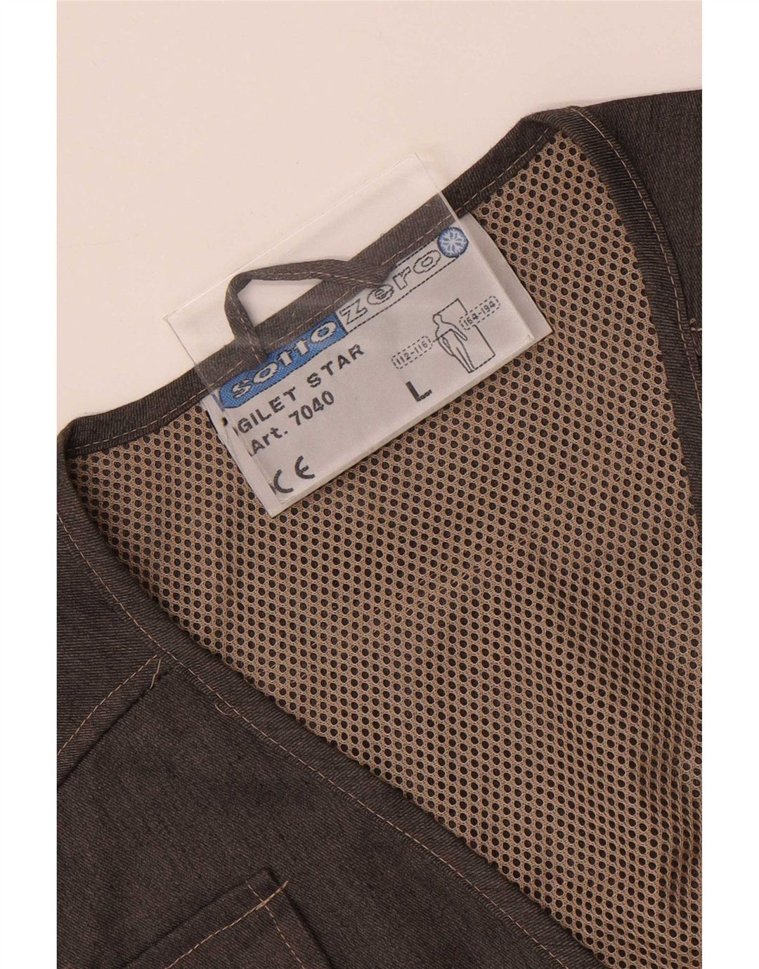 Sotto Zero Herren-Utility-Gilet UK 40 Large aus grauer Baumwolle
