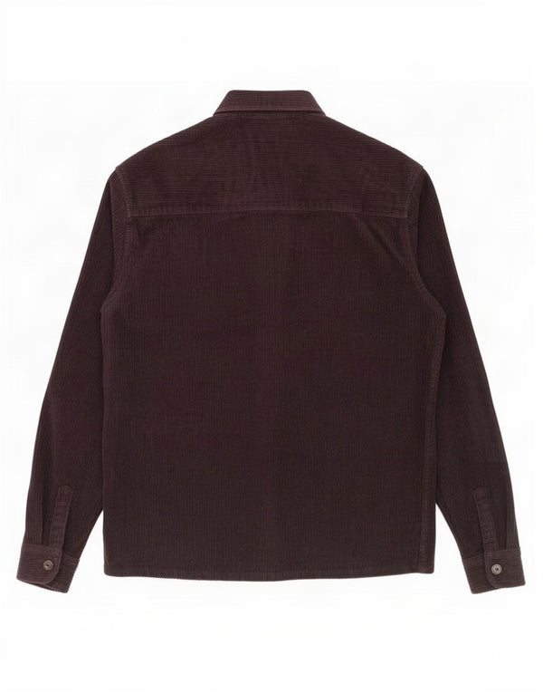 Zara Mens Relaxed Fit Corduroy Shirt Medium Navy Blue