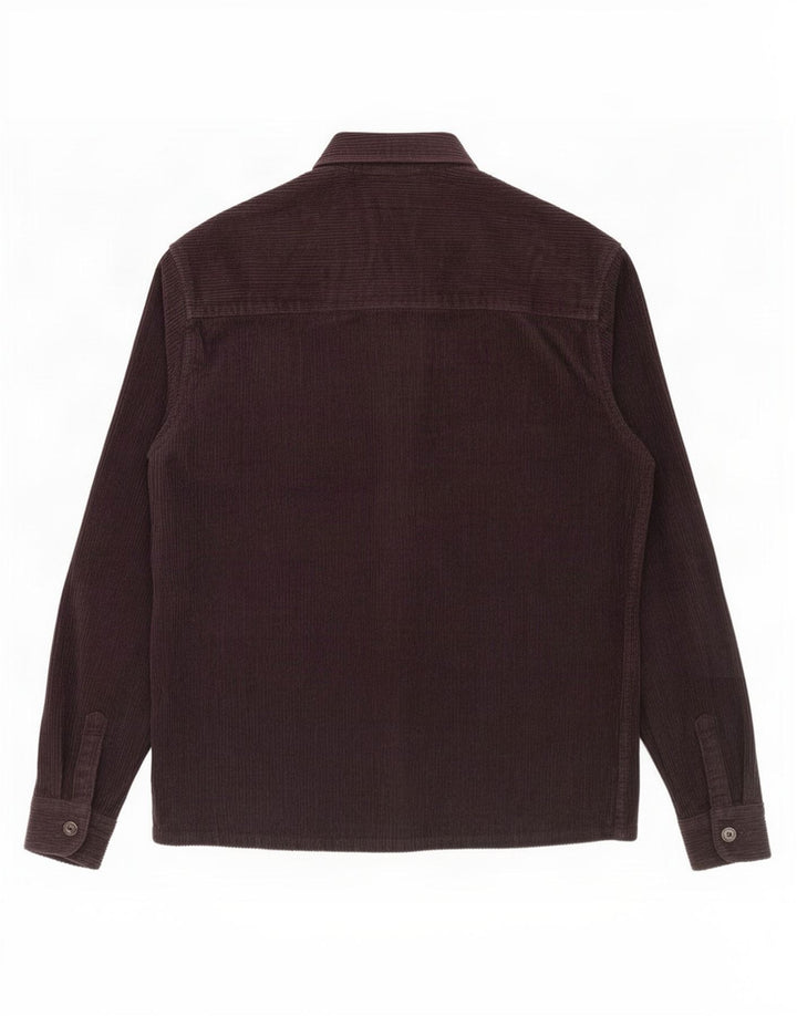Zara Herren Relaxed Fit Cordhemd Mittelblau