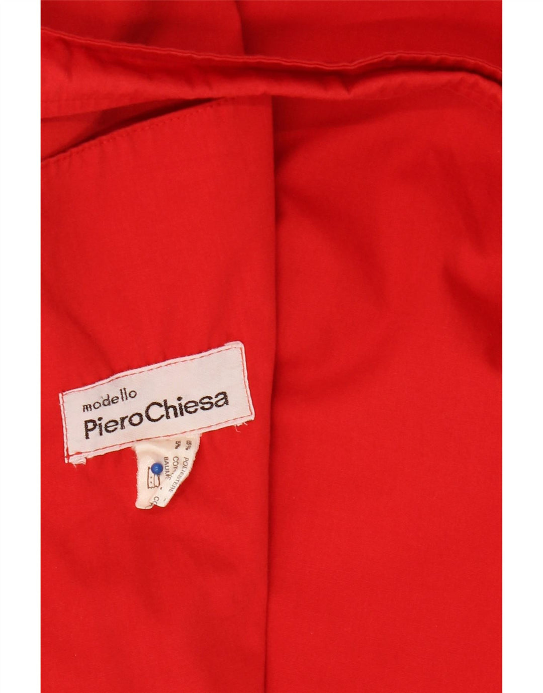 VINTAGE Damen Trenchcoat UK 14 Mittelrotes Polyester