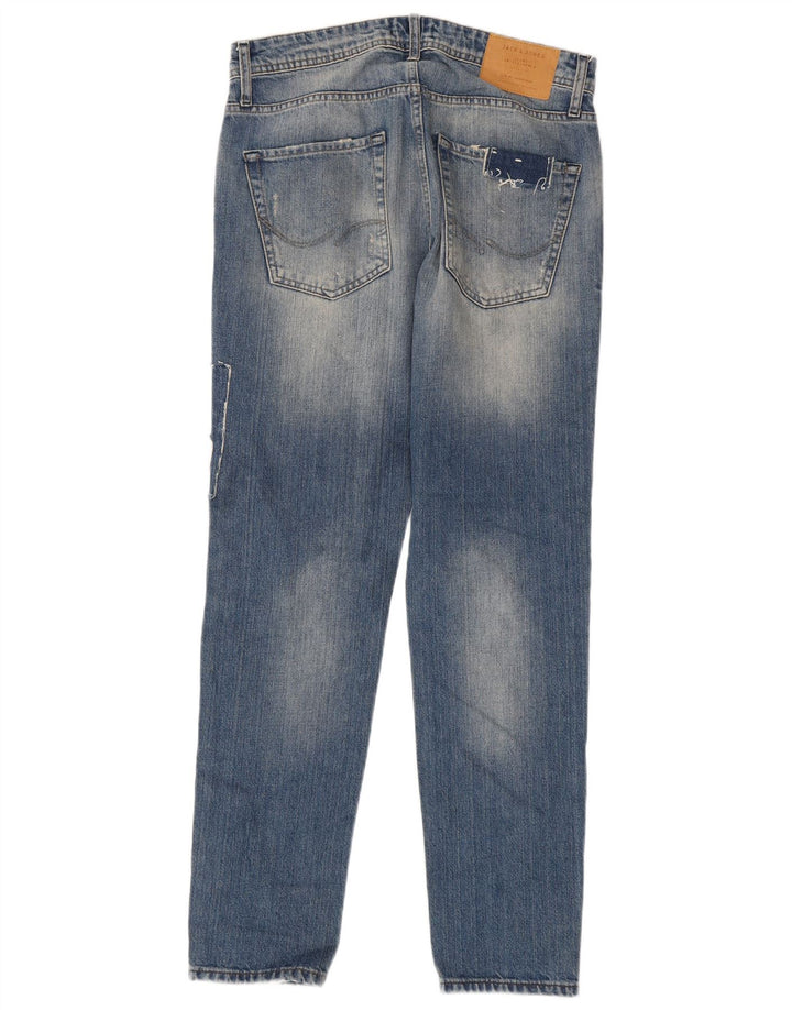 Jack & Jones Herren Mike Comfort Fit Slim Jeans W30 L32 Blau Patchwork