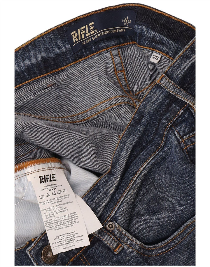 Rifle Herren Slim Jeans W28 L34 Blaue Baumwolle