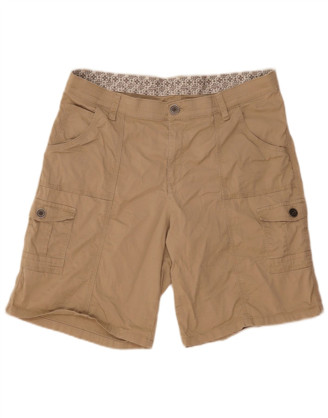 Vintage Damen Cargo Shorts US14 W34 Khaki Baumwolle