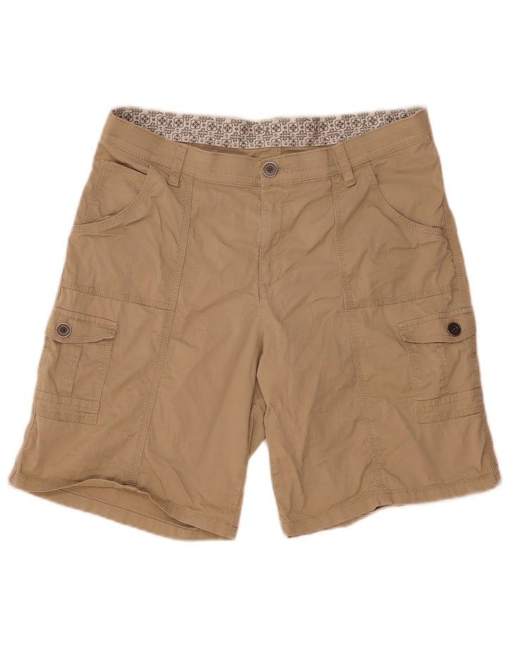 Vintage Damen Cargo Shorts US14 W34 Khaki Baumwolle