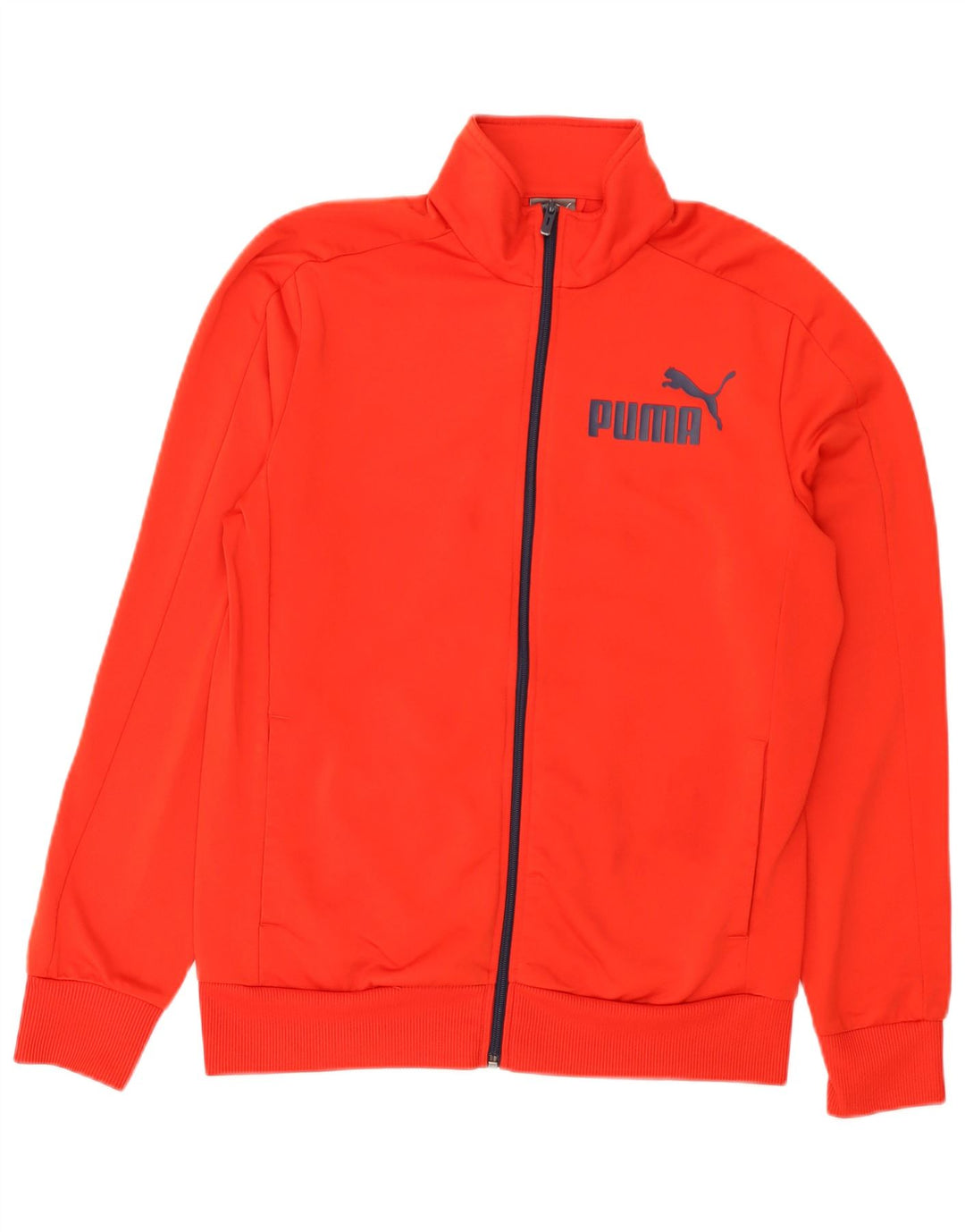 PUMA Herren-Trainingsanzug-Top-Jacke aus mittelrotem Polyester