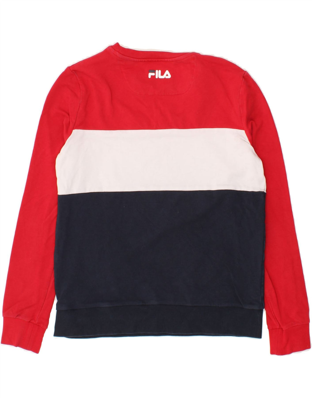 FILA Womens Graphic Sweatshirt Jumper UK 10 Small Multicoloured Vintage Fila and Second-Hand Fila from Messina Hembry 