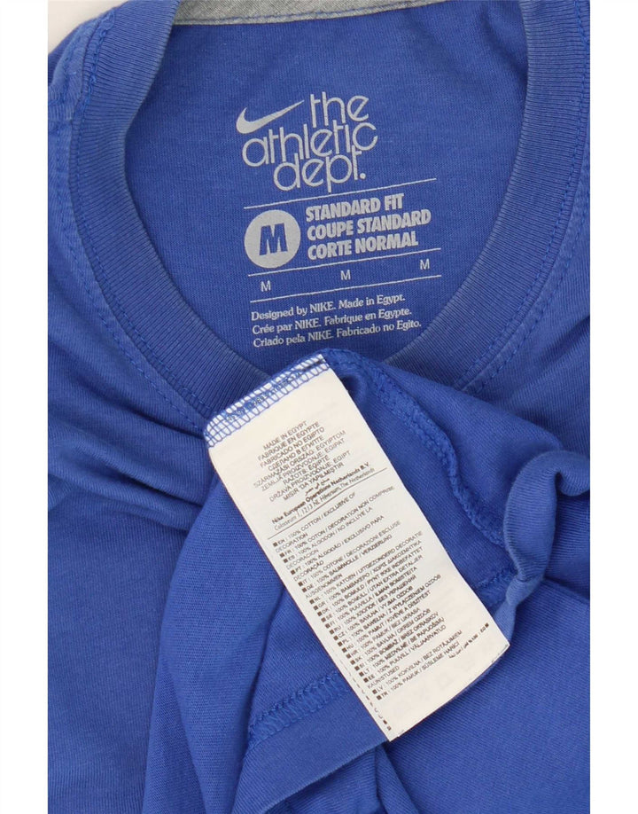 Nike Damen-T-Shirt mit Standard-Passform, mittelblaue Baumwolle