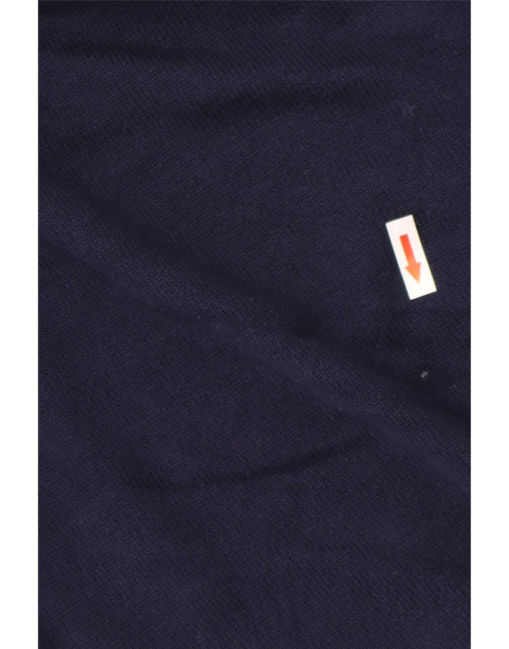 Marks & Spencer Herren-Pullover mit Rundhalsausschnitt, groß, marineblaue Baumwolle