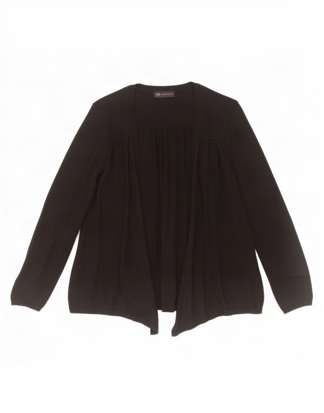 Marks & Spencer Offener Damen-Cardigan-Pullover UK 12 Medium Schwarz Polyamid